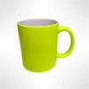 Neon Tasse mit individuellem Druck - neongelb