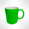 Neon Tasse mit individuellem Druck - neongrün