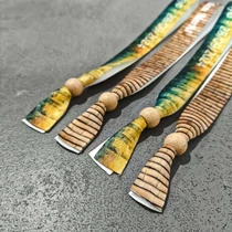 Festivalbändchen online gestalten mit Bambusperle (wiederverwendbar)