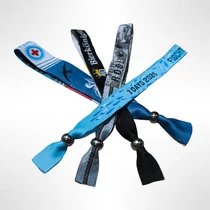 Gewebte Stoff Einlassbänder mit Aluperle