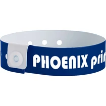 Dunkelblaues Plastikband L-form mit Druck (19 mm)