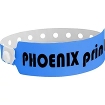 Neonblaues Plastikband Wide Face mit Druck (30 mm)