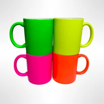 Neon Tasse mit individuellem Druck